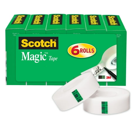 Scotch Magic Tape Refill 6 Pack, 3/4 in. x 800 in., 6