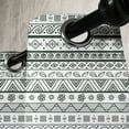 thumbnail image 3 of Ambesonne Tribal Grommet Curtain, Aztec Patterns, 50" x 96", Hunter Green White, 3 of 6