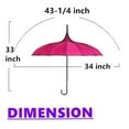 thumbnail image 4 of TOPTIE Cream Pagoda Parasol Sun Rain Umbrella, Vintage Bridal Umbrella Windproof, 4 of 8