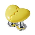 thumbnail image 3 of Botón de presión perfecl para inodoro en forma de corazón amarillo, 3 of 8