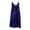 Navy Blue, variant on Floral Printed Lace Stitching O-Neck Sleeveless Women Summer Loose Tank Dress