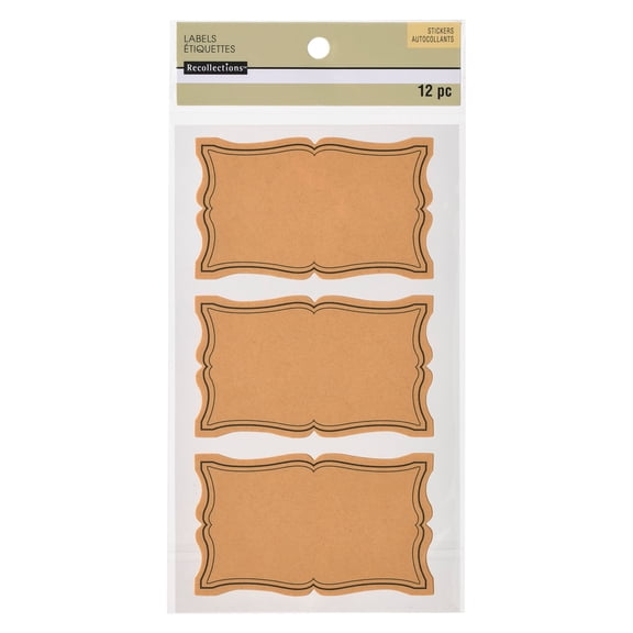 Recollections Rectangular Kraft Paper Labels, 12 Packs: 12 ct. (144 total)