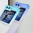 thumbnail image 2 of Designed for Samsung Galaxy Z Flip 5 Case Cute Clear Gradient Design for Women Girl Men,Protective Camera Protection for Galaxy Z Flip 5 -Blue Pink, 2 of 10