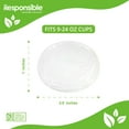 thumbnail image 2 of Compostable Sip Lids for 9-24 oz Clear Cold Cups, 2 of 3