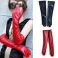 thumbnail image 3 of Gants d'Hiver Doublés en Cuir Doux pour Femmes Longs Coudes Soirée, 3 of 6