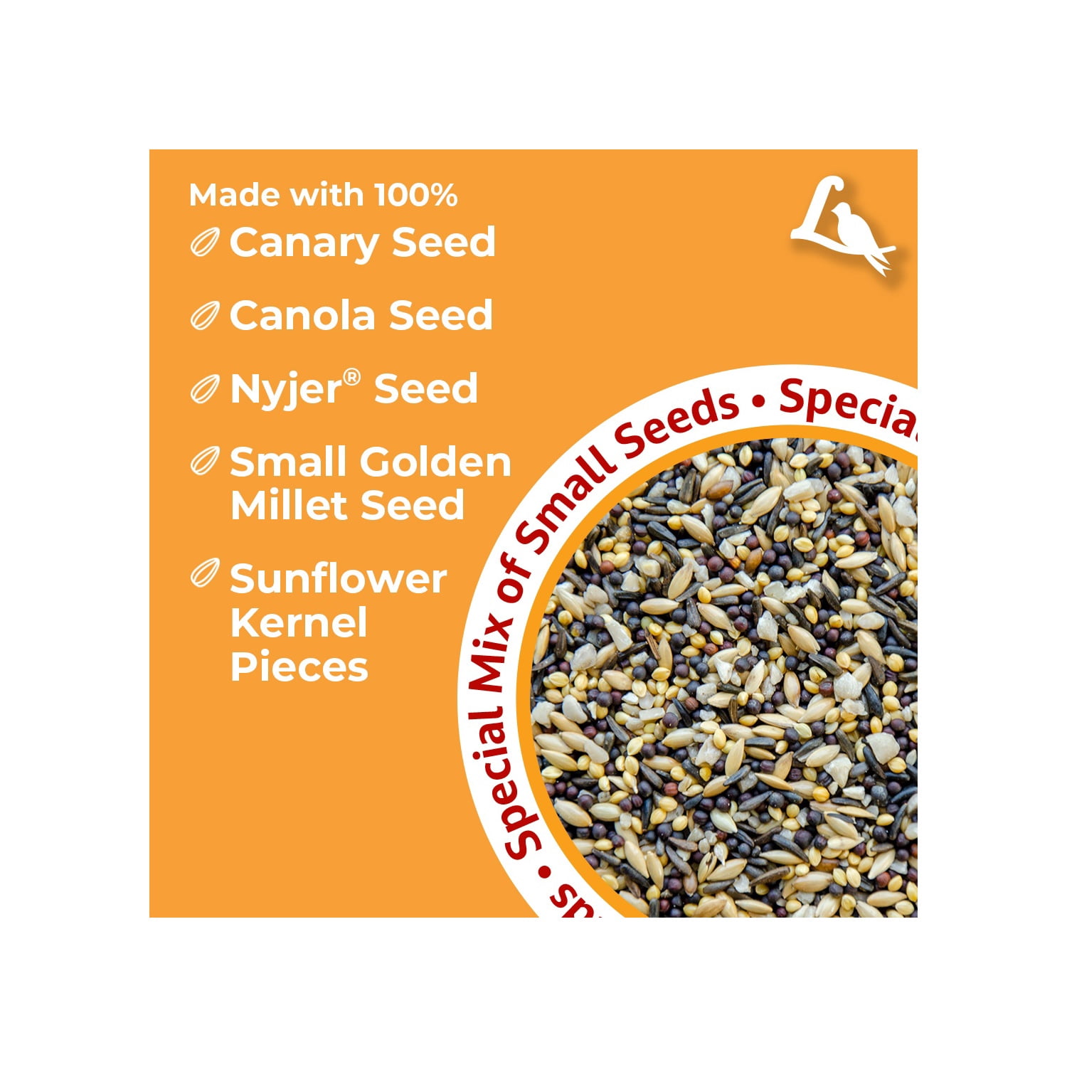 Lyric Finch Wild Bird Seed, Small Songbird Bird Finch Food - 20 lb. Bag