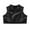 Black, variant on Aislor Kids Girls Shiny Metallic Gymnastics Crop Tops Sleeveless Mock Neck Tank Tops Workout Activewear