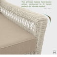 thumbnail image 4 of krikacy Outdoor 2 Seater Sofa All Weather Hand Woven Rattan Patio Chair, Beige, 4 of 7