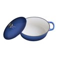 thumbnail image 2 of Mainstays Enameled Oval Cast Iron 4.12qt Casserole, Blue, 2 of 6