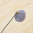 thumbnail image 4 of PetPals 25"H Scratching Post with Sisal Carpet and Groomer, Laminated Wood Base, 2 Teaser Toys, Grey, 4 of 7