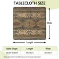 thumbnail image 2 of Multicolor Geometric Boho Pattern Square Fitted Tablecloth with Elastic Edge,Square Table Cover,Washable Elastic Table Cover for Home Kitchen Party Decor 34"x34", 2 of 6