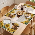 thumbnail image 5 of Cow Sunflower Placemats Set of 4 Country Style Wood Grain Farmhouse Heat Insulation Washable Place Mats, Rustic Non-Slip Table Mats for Dining Table Party Kitchen Decor,13x19 Inch, 5 of 9