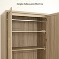 thumbnail image 6 of SICOTAS 5-Piece Bedroom Furniture Set with Dresser, Nightstands, and Armoire - Boho 56.85"W Dresser with 6 Drawers, 30"W Nightstand with Charging Station, 70"H Armoire with Storage, 6 of 18