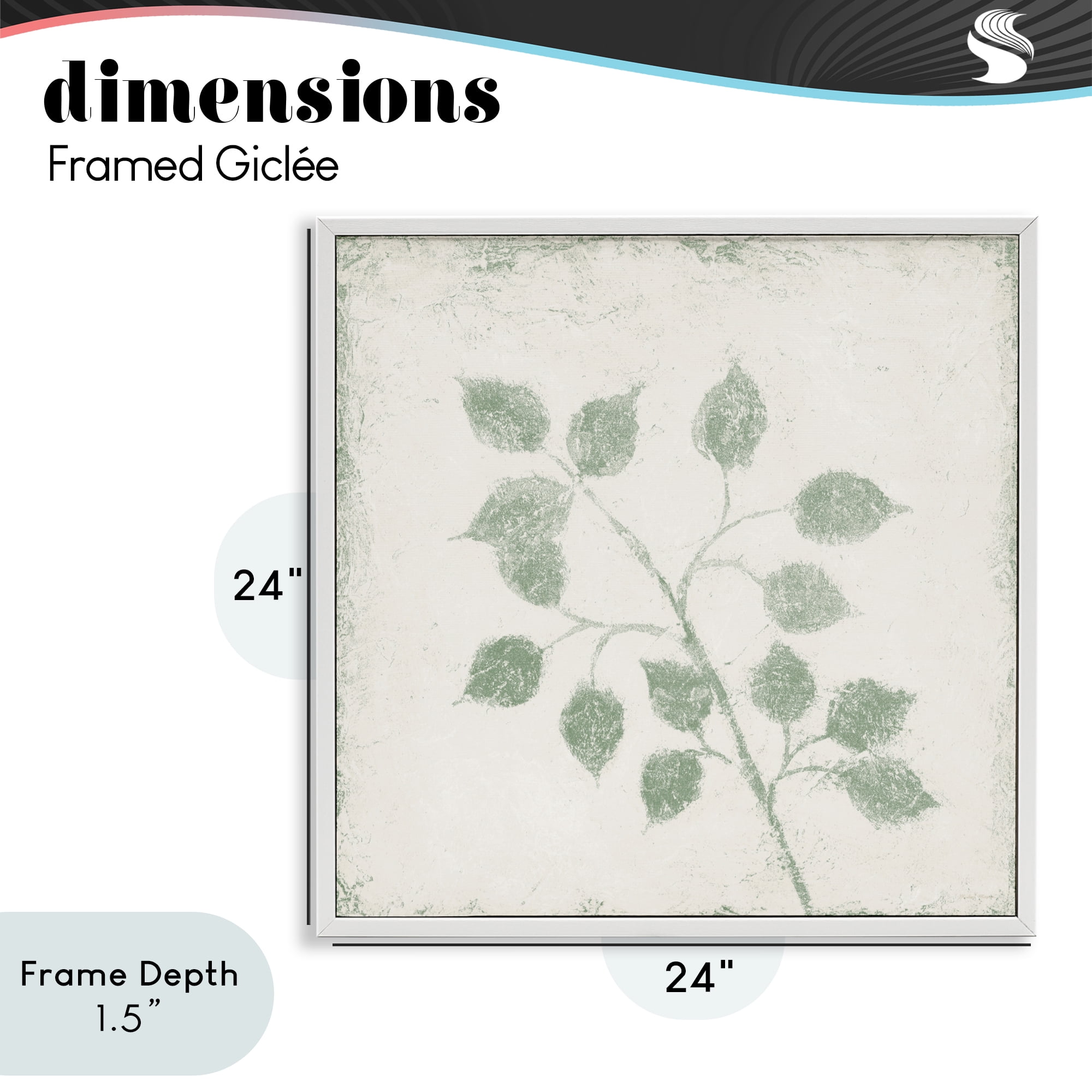 Stupell Industries November Leaves Plant Sprig White Framed Giclee Art, design by Michael Marcon