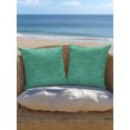 thumbnail image 3 of Outdoor Pillows Waterproof, Teal Solid Color Bedding Throw Pillows with Insert for Couch Sofa Bed, Minimalist Vintage Linen Texture Modern 16x16 Inch Pillowcases Decorative Patio Pillow Set of 2, 3 of 6