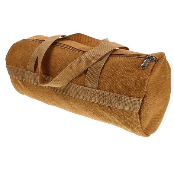 Raindrops Khaki Large Capacity Tent Stake Bag 1Pcs Designed for Storing and Carrying While Camping 11.8x6.3x5.9in