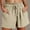Beige, variant on Olyvenn Fashion Linen Shorts for Women Summer Casual High Waisted Wide Leg Drawstring Beach Loose Shorts Comfy Fashion Outfits Army Green XXL
