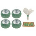 thumbnail image 1 of 4PC Beaded Napkin Ring With Craft Box Green & Silver, 1 of 5
