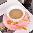 thumbnail image 4 of CATPAN Blue Vintage 8 Ounces Porcelain Coffee Cup, Tea Cup and Saucer Set and Saucer with Decorative Scale Pattern, vintage, 4 of 11