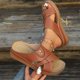 thumbnail image 2 of Mujeres Zapatillas de Verano de Moda Casual Versátil Playa Peep-Toe Abierto-Toe Cuña Tacones Zapatillas para la Primavera Y el Verano, 2 of 9