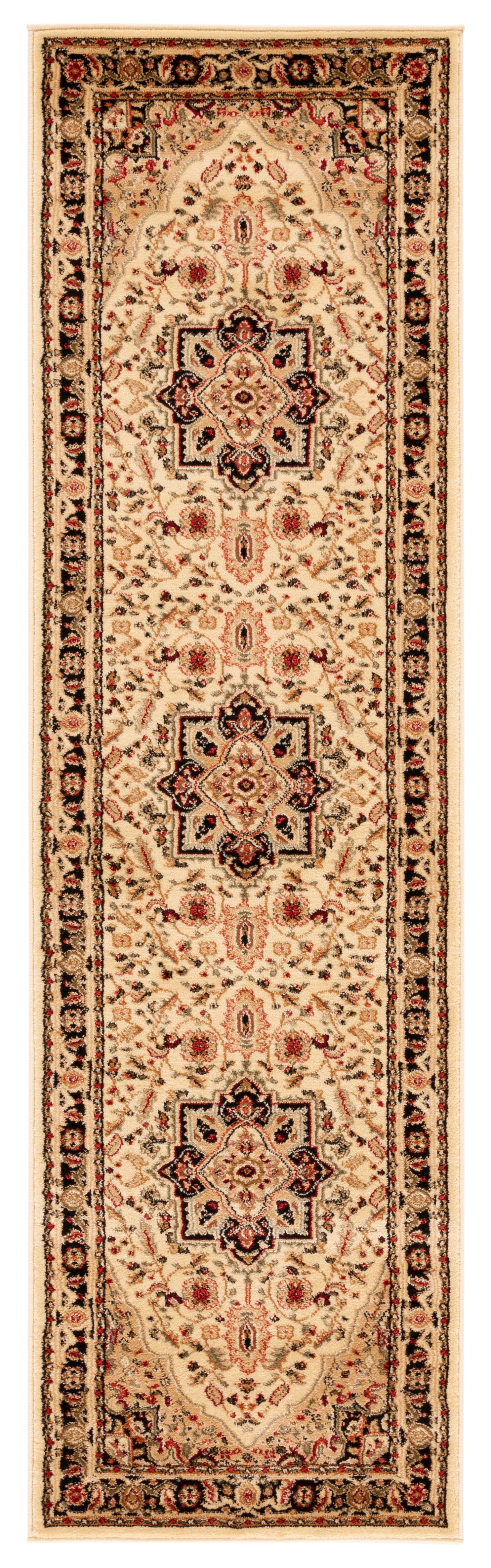 Safavieh Lyndhurst Miranda Floral Runner Rug, Beige/Black, 2'3" x 12'