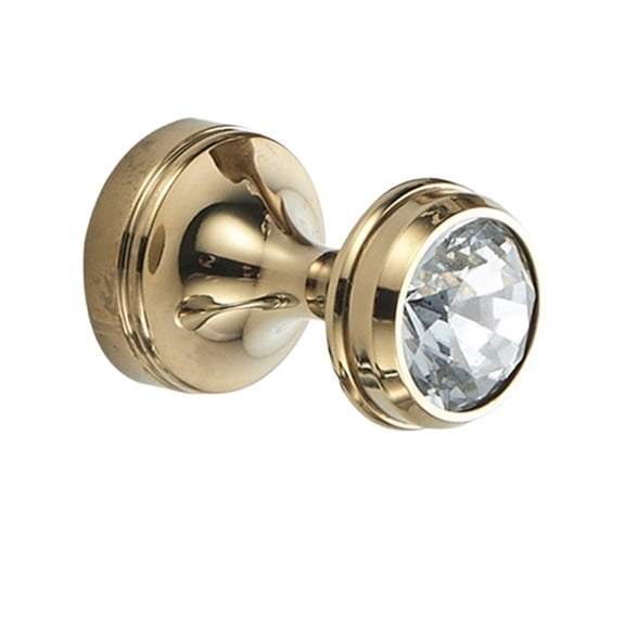 Brass Single Towel Robe Hook, Diamond Hanging Clothes Hat Wall Hooks Heavy Duty Wall Mounted Coat Rack