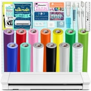 Silhouette Cameo 4 PRO - 24 w/ Advanced Blade Pack, 38 Sheets Vinyl, HTV,  Pens 