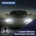thumbnail image 6 of Tungsram 9007 Nighthawk Platinum Halogen Bulb, 2-pack, 6 of 7