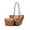 Brown, variant on HUISZJ PU Leather Tote Handbag, Large Capacity Shoulder Bag, Retro Tote Bag for Work Travel Outdoor (Apricot)