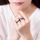 thumbnail image 1 of 2pcs Ring Couple Ring Thorn Rose Open Ring Creative Tail Ring (Black), 1 of 1