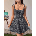 thumbnail image 4 of Women'S Boho Floral Dress Romper Spaghetti Strap Smocked Dress, 4 of 7