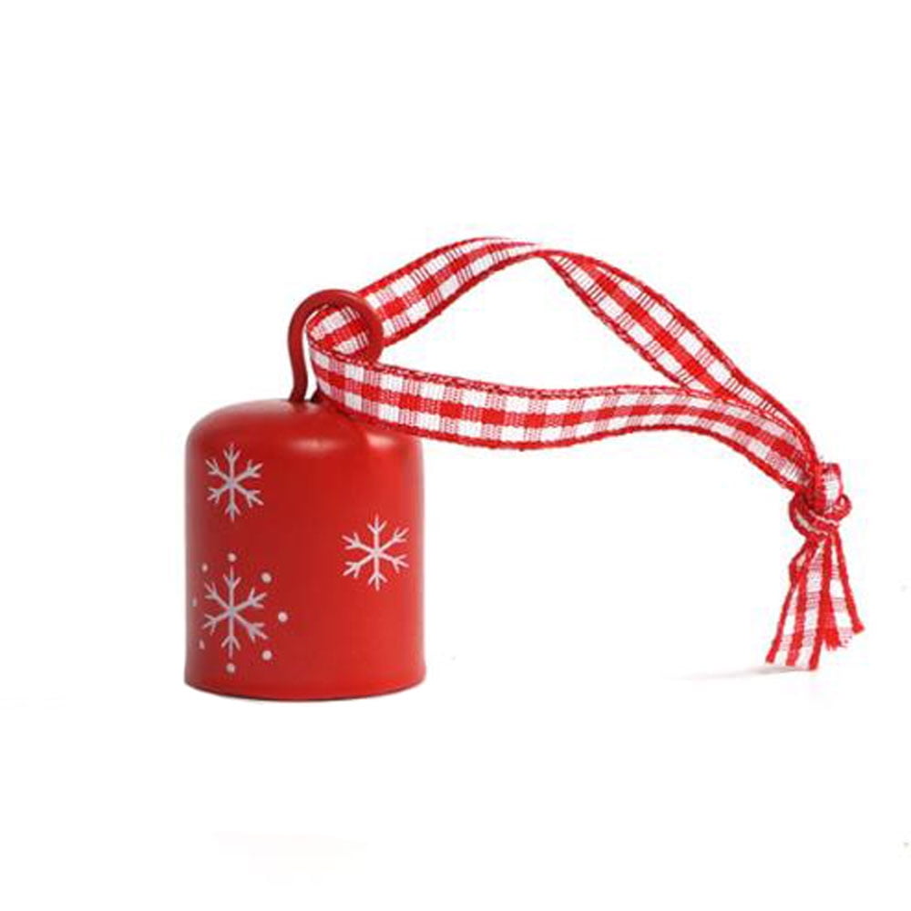 Christmas Party Supplies Red Cylindrical Jingle Bell 25mm Home Christmas Tree Hanging Small Bell