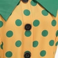 thumbnail image 4 of Karymi Maxi Dress Vintage Polka Dot Swing Midi Dress, Contrast Collar Short Sleeve Button Front Self Bow Waist Retro Hepburn Party Sundress Easter Dresses for Women, 4 of 8