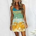 thumbnail image 2 of Patlollav Dresses for Womens Summer Print Sleeveless Suspenders Pullover Dress, 2 of 6