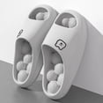 thumbnail image 3 of Massage Bubble Slippers for Women Men Nonslip Quick Drying EVA Shower Shoes Cloud Slides Platform Sandals Gray Size 8, 3 of 4