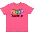 thumbnail image 3 of Inktastic Merry Christmas Rainbow Holiday Lights Youth T-Shirt, 3 of 5