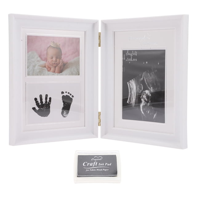 SHISUYAN Pink Baby Photo Frame for Home Unique Keepsake Display PVC Material Perfect Baby Shower Gift 4x6 Inch