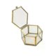 thumbnail image 2 of Caja hexagonal de cristal transparente para anillos, caja para anillos de boda, joyero geométrico de cristal transparente, organizador de joyas, soporte de mesa, contenedor., 2 of 5