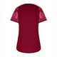thumbnail image 4 of Camiseta con cuello en V y hombros descubiertos asimétricos recortados de talla grande para mujer a la moda OAVQHLG3B Store lin121212, 4 of 4