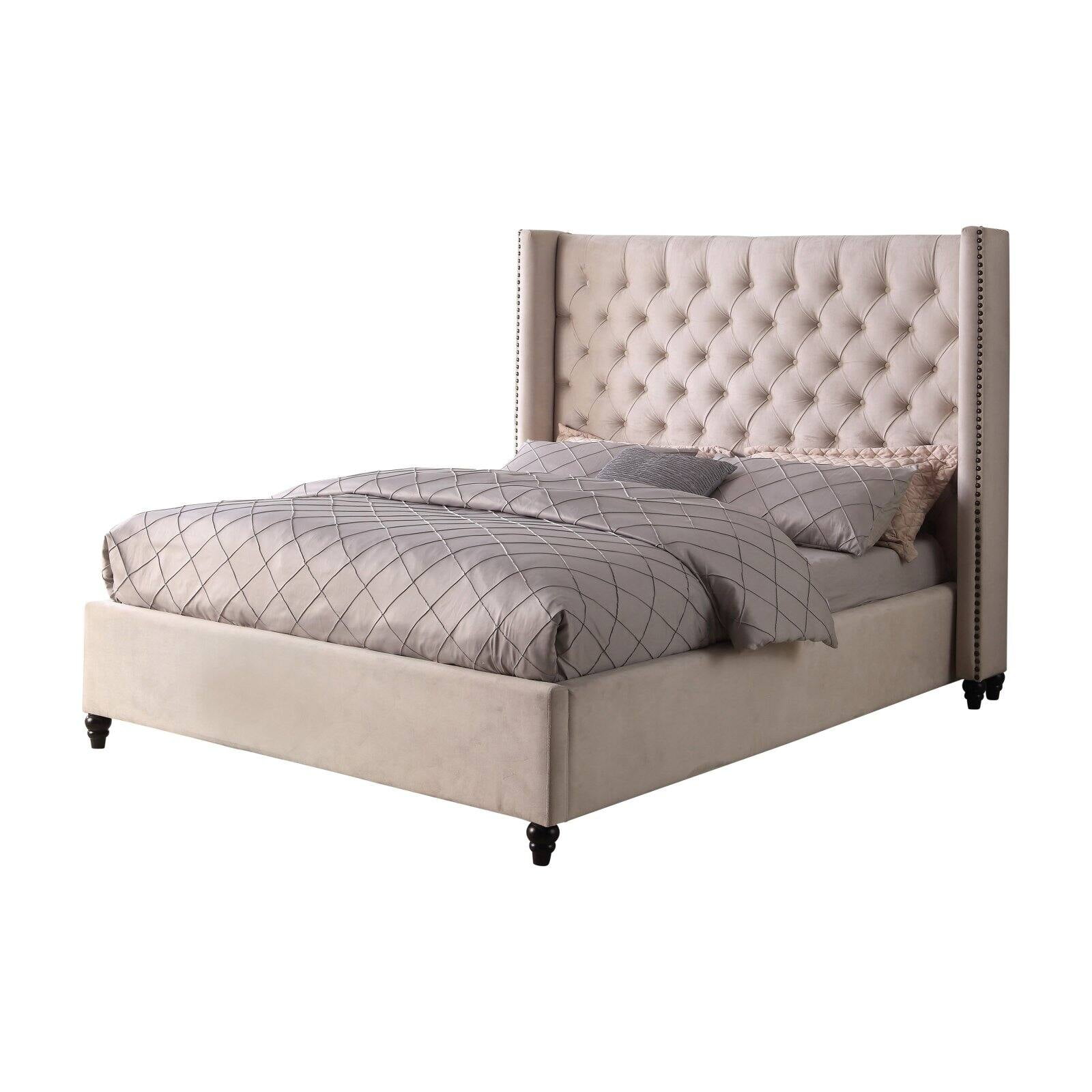 Best Master Furniture Holland Tufted Wingback Platform Bed Com Best Master Furniture Holland Tufted, Holland King Platform Bed