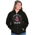 thumbnail image 4 of Breast Cancer Ribbon Anchor in Hope Zip Hoodie Sweatshirt Women Brisco Brands S, 4 of 6