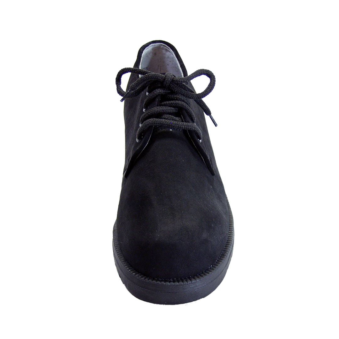 PEERAGE Masie Wide Width Leather Lace Up Oxford Shoes BLACK 9.5