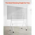 thumbnail image 2 of KFFKFF Mobile Television Stand, Rolling TV Base for 35-100 Inch LED/LCD/OLED Flat/Curved Screens, TV Stand with Casters Supporting up to 198 lbs for Living Space, Bedroom, Workspace, 2 of 9
