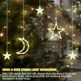 thumbnail image 4 of Spencer 120-Count LED Curtain Lights with Stars and Moons, Christmas Decorations Window Lights, Star Fairy Lights for Bedroom, 8 Modes Hanging Lights for Indoor Outdoor Party Wedding Birthday Decor, 4 of 12