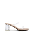 thumbnail image 2 of DREAM PAIRS Sandal Heels for Women Low Square Open Toe Block Chunky Heels Slip On Slides Mules for Party Homecoming Daily, 2 of 4