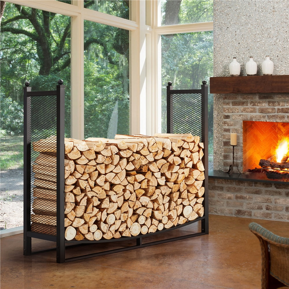Metal indoor log rack Burning stove,oven wood storage unit 
