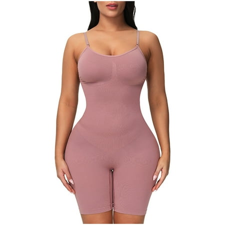 

Herrnalise Firm Tummy Compression Bodysuit Shaper with Butt Lifter Ladies Seamless One-Piece Body Abdominal LifterHip Underwear Stretch Slimming Body Corset Pink