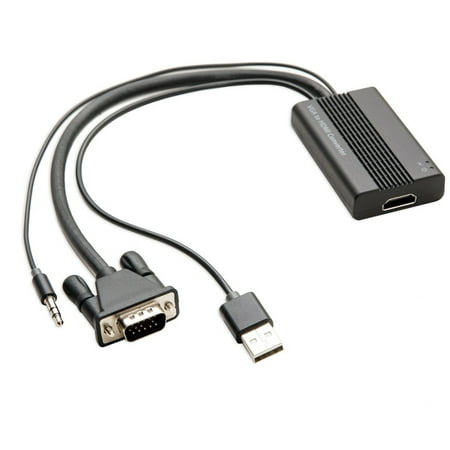 SYBA VGA to Video & Audio Converter Output Computer Screen, Movie, and Game on TV & Projector