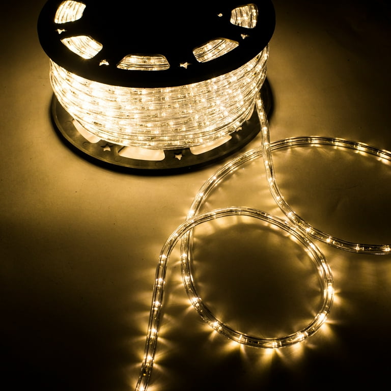 Walcut 150Ft 2 Wire LED Rope Lights, Blue Lights with Clear PVC Jacket, Connectable and Flexibel, for Indoor Wedding Christmas Party and Waterproof for Outdoor Decoration, 110V Walcut 150Ft 2 Wire LED Rope Lights, Blue Lights with Clear PVC Jacket, Connectable and Flexibel, for Indoor Wedding Christmas Party and Waterproof for Outdoor Decoration, 110V