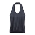 thumbnail image 2 of Helii Women's Halter Tank Top with Built-in Bra – Loose Fit Sleeveless Top with Removable Pads, Soft Polyester Summer Crop Top for Women, Casual Going Out Camisole Grey,XXL, 2 of 8
